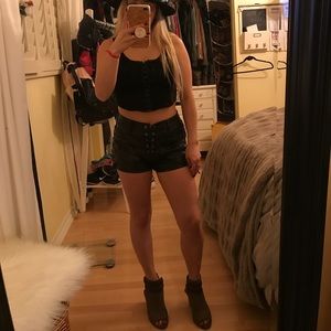 Leather lf shorts never worn